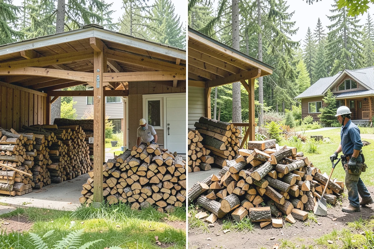Bulk Firewood in Marysville, Snohomish County, WA - We estimate the bulk volume that fits your heating needs