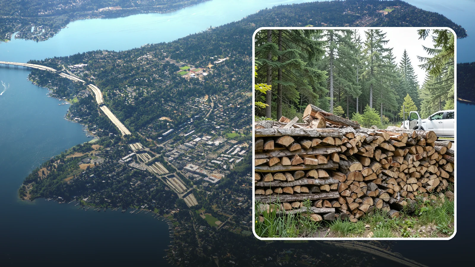 Bulk Firewood in Mercer Island, King County, WA - We supply firewood in large bulk quantities at volume pricing for households and properties that burn a lot through the long PNW...