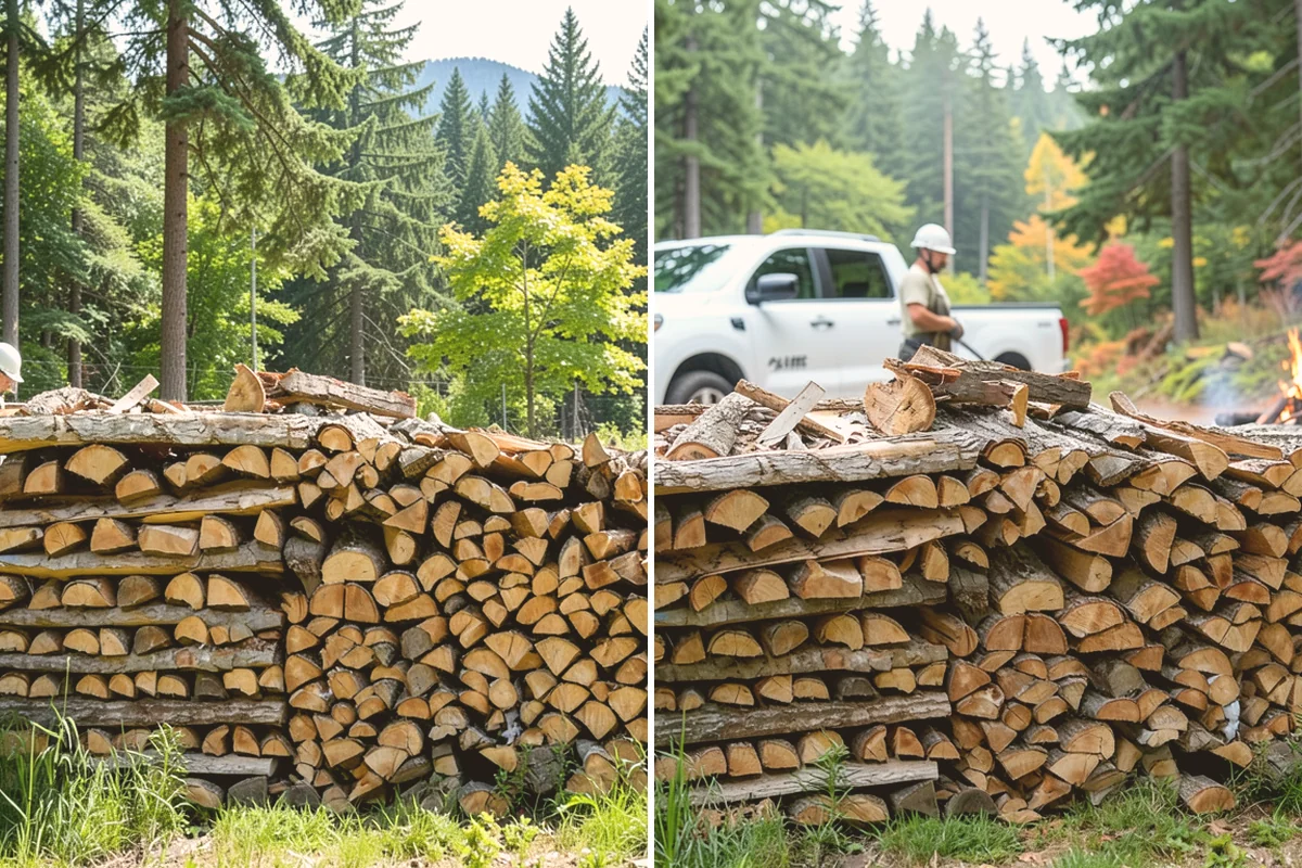 Bulk Firewood in Milton, King County, WA - We estimate the bulk volume that fits your heating needs