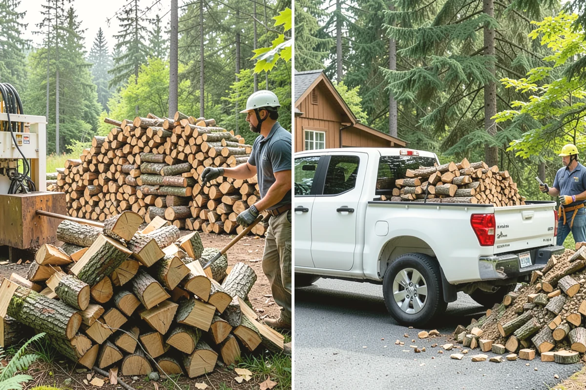 Bulk Firewood in Mountlake Terrace, WA - We estimate the bulk volume that fits your heating needs