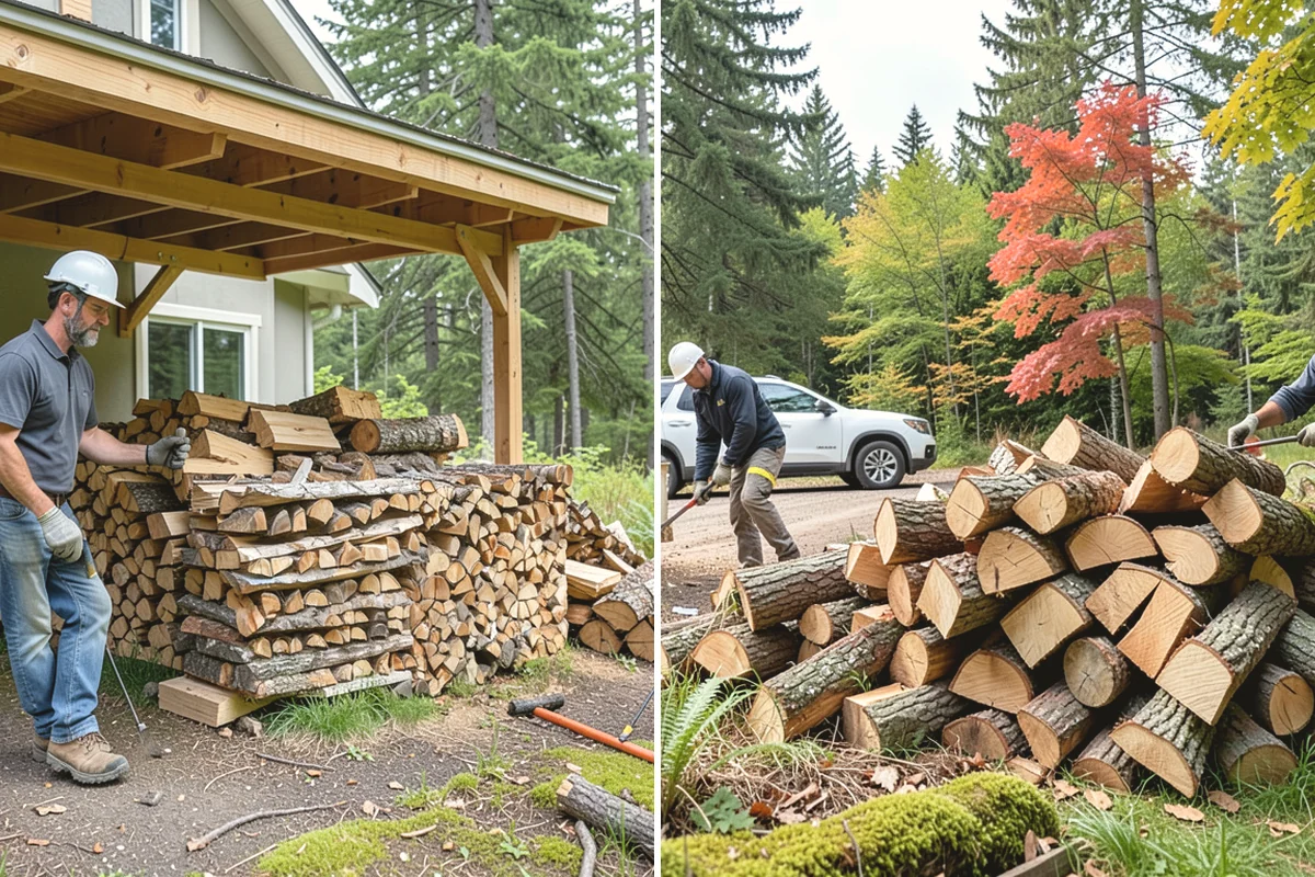 Bulk Firewood in Mukilteo, Snohomish County, WA - We estimate the bulk volume that fits your heating needs