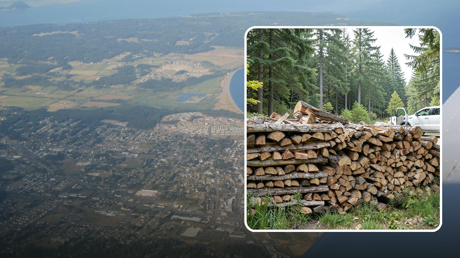 Bulk Firewood in Oak Harbor, Island County, WA - We supply firewood in large bulk quantities at volume pricing for households and properties that burn a lot through the long PNW...