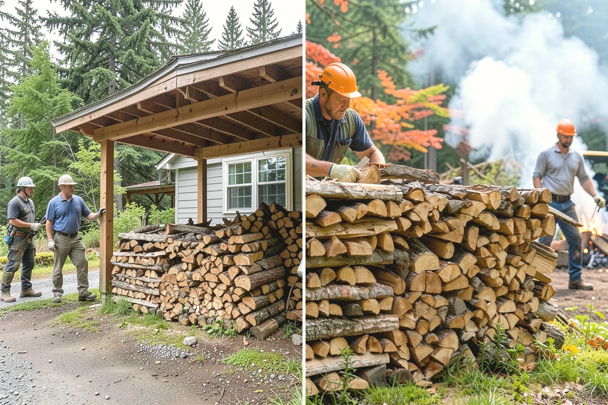 Bulk Firewood in Oak Harbor, Island County, WA - We estimate the bulk volume that fits your heating needs