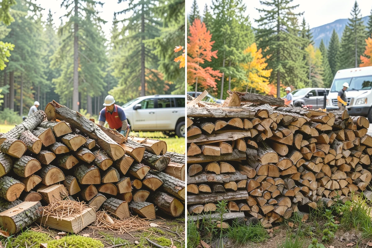 Bulk Firewood in Ruston, Pierce County, WA - We estimate the bulk volume that fits your heating needs
