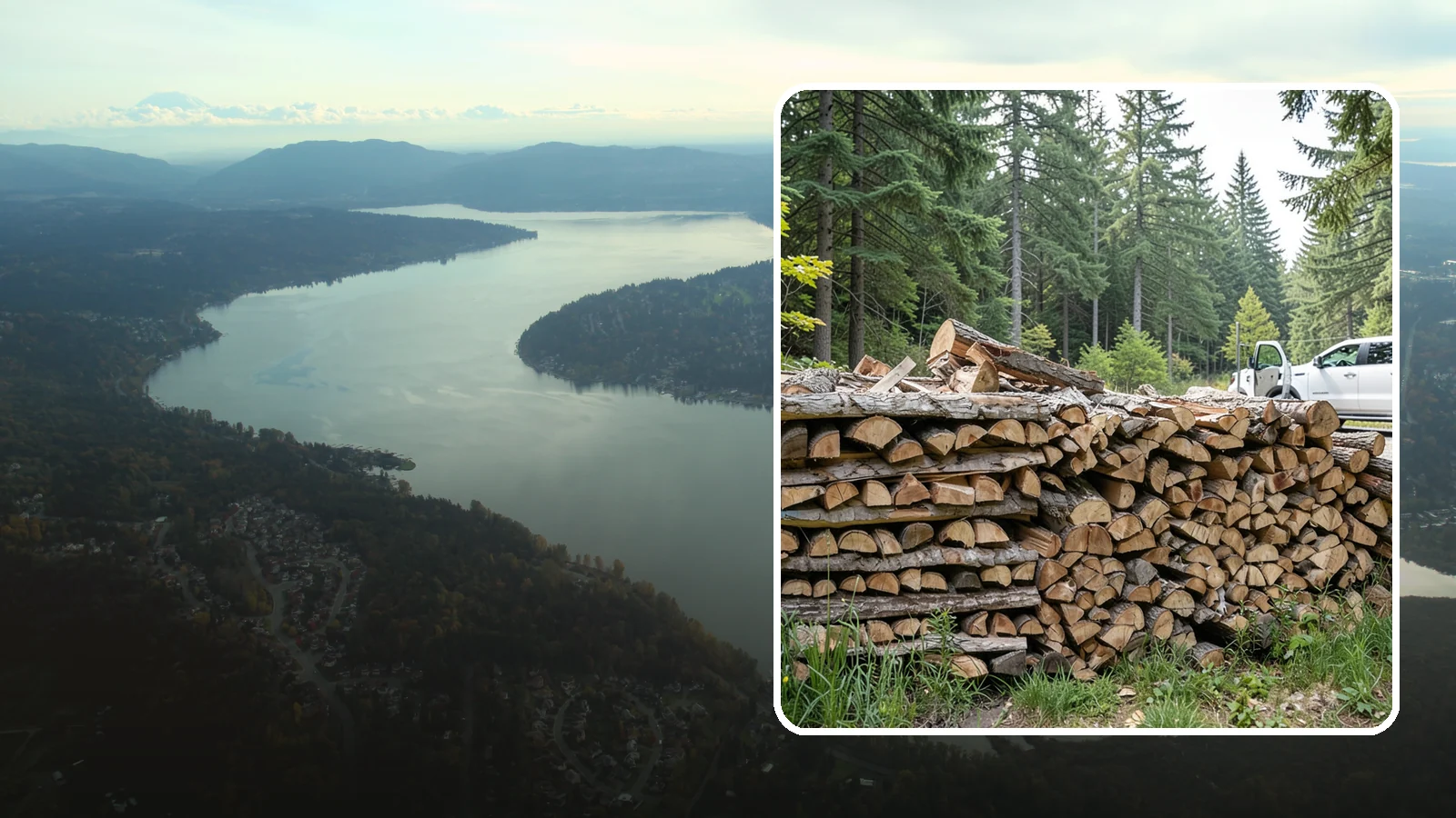 Bulk Firewood in Sammamish, King County, WA - We supply firewood in large bulk quantities at volume pricing for households and properties that burn a lot through the long PNW...