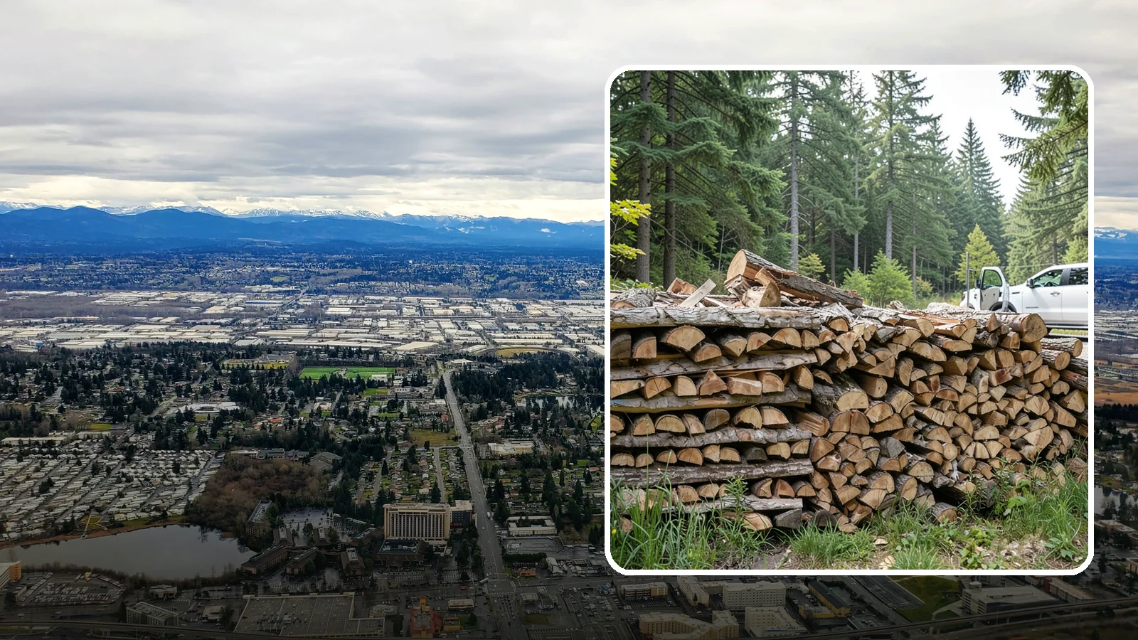Bulk Firewood in SeaTac, WA - We supply firewood in large bulk quantities at volume pricing for households and properties that burn a lot through the long PNW...