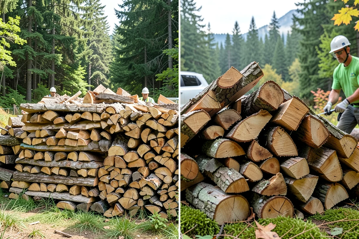 Bulk Firewood in SeaTac, WA - We estimate the bulk volume that fits your heating needs