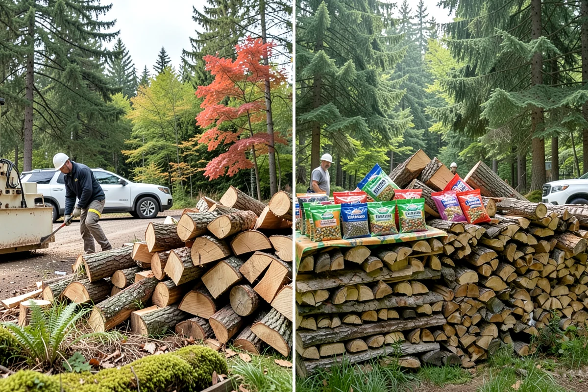 Bulk Firewood in Shoreline, King County, WA - We estimate the bulk volume that fits your heating needs