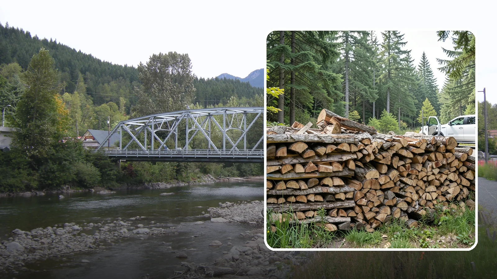 Bulk Firewood in Skykomish, King County, WA - We supply firewood in large bulk quantities at volume pricing for households and properties that burn a lot through the long PNW...