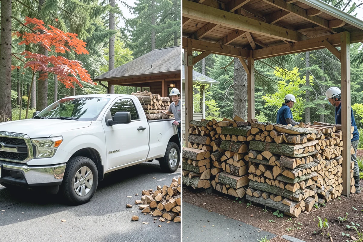 Bulk Firewood in Skykomish, King County, WA - We estimate the bulk volume that fits your heating needs