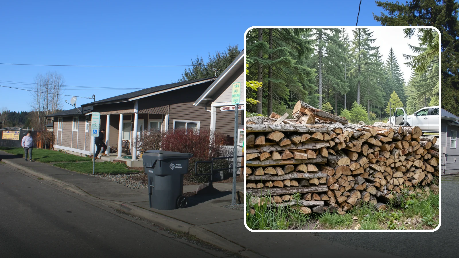Bulk Firewood in South Prairie, Pierce County, WA - We supply firewood in large bulk quantities at volume pricing for households and properties that burn a lot through the long PNW...