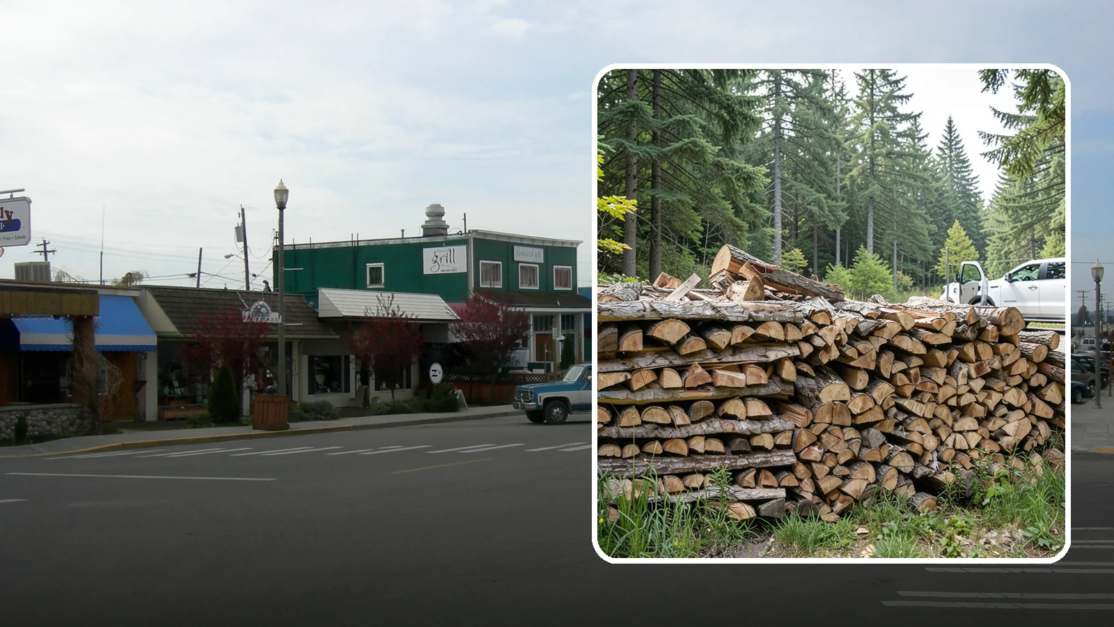 Bulk Firewood in Stanwood, Snohomish County, WA - We supply firewood in large bulk quantities at volume pricing for households and properties that burn a lot through the long PNW...