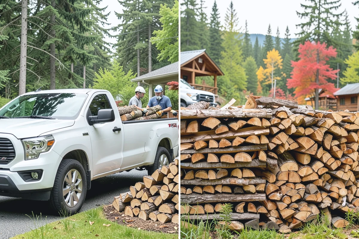Bulk Firewood in Sumner, Pierce County, WA - We estimate the bulk volume that fits your heating needs