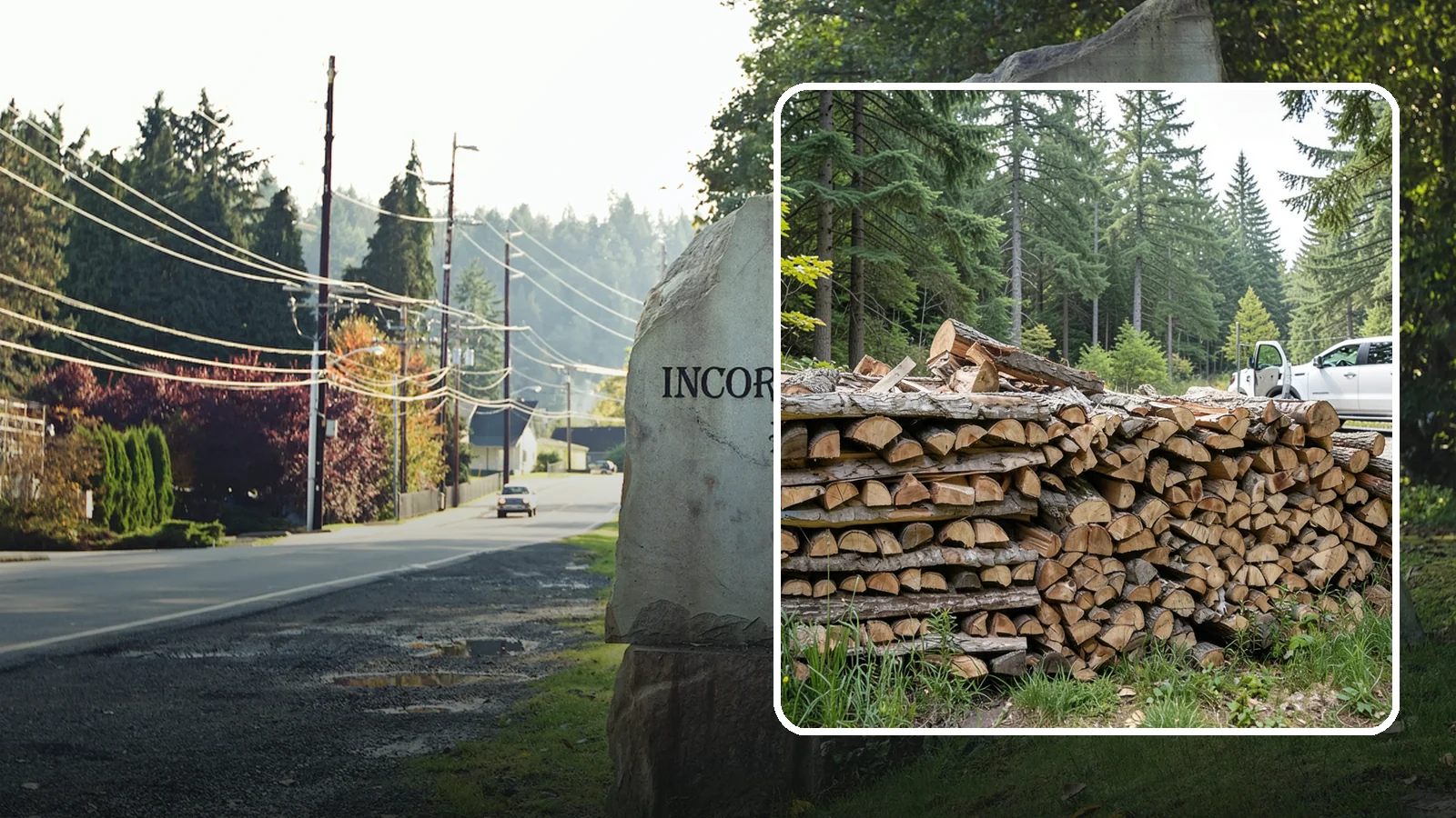 Bulk Firewood in Wilkeson, Pierce County, WA - We supply firewood in large bulk quantities at volume pricing for households and properties that burn a lot through the long PNW...