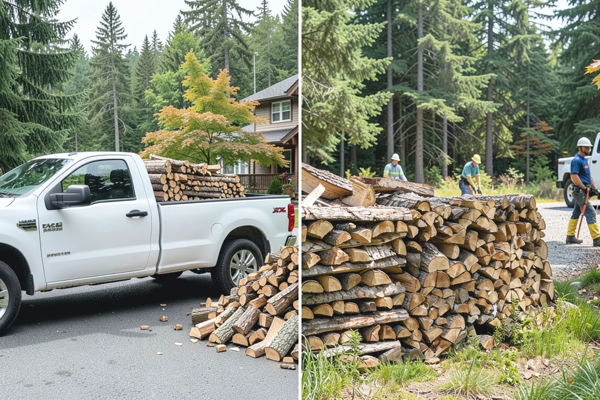 Bulk Firewood in Wilkeson, Pierce County, WA - We estimate the bulk volume that fits your heating needs