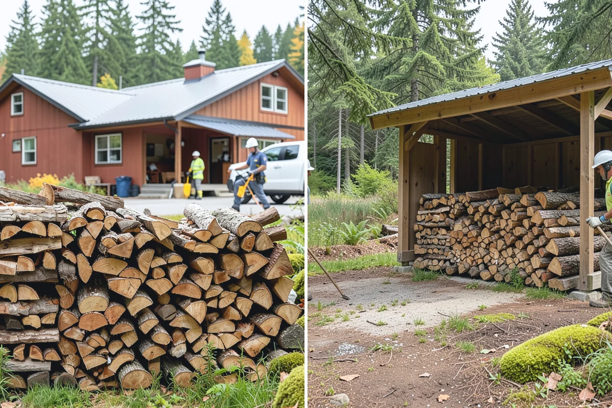 Bulk Firewood in Woodinville, King County, WA - We estimate the bulk volume that fits your heating needs