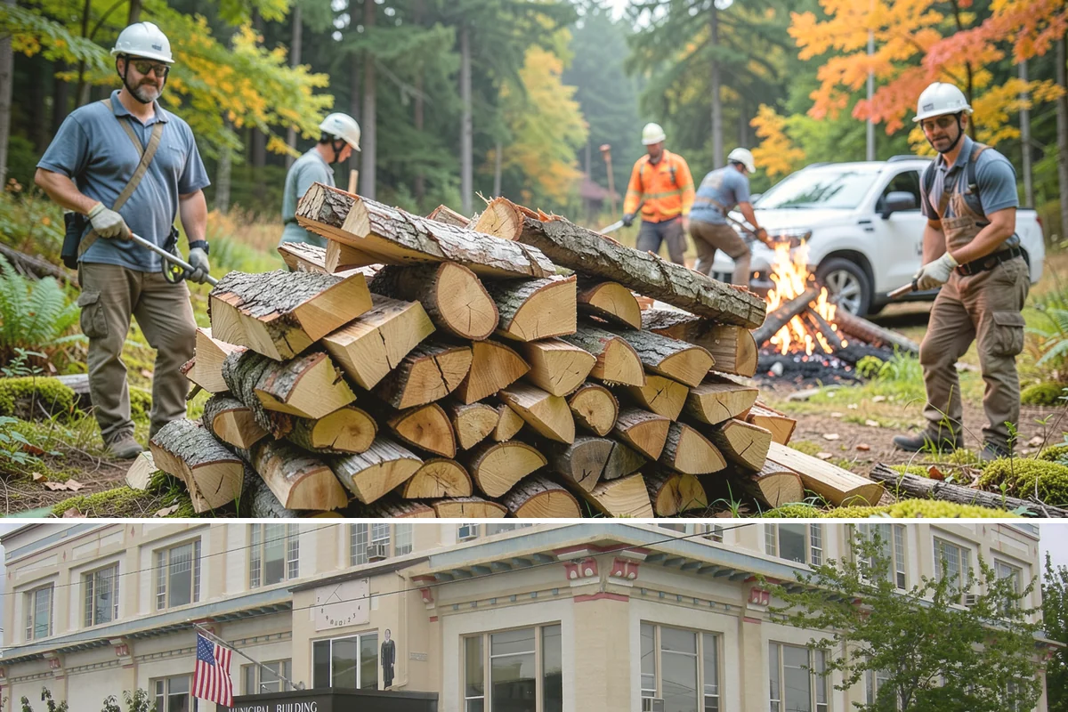 Bundle Firewood in Anacortes, Skagit County, WA - Bundles stay popular year-round but move fastest heading into the wet fall and winter burning months.