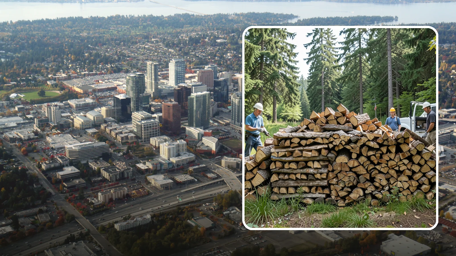 Bundle Firewood in Bellevue, King County, WA - Convenient shrink-wrapped bundles of seasoned firewood sized for a single evening burn.
