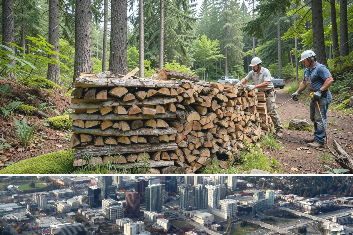 Bundle Firewood in Bellevue, King County, WA - Bundles stay popular year-round but move fastest heading into the wet fall and winter burning months.
