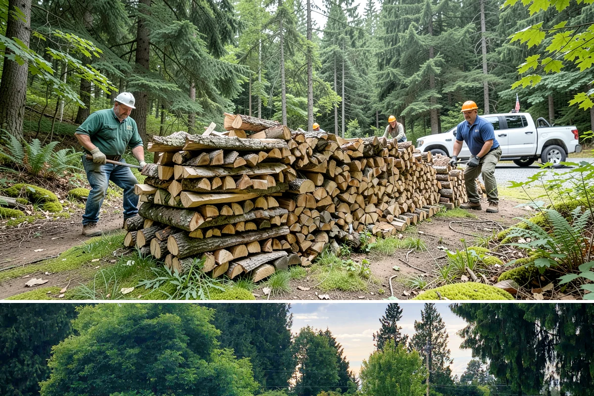 Bundle Firewood in Bonney Lake, Pierce County, WA - Bundles stay popular year-round but move fastest heading into the wet fall and winter burning months.