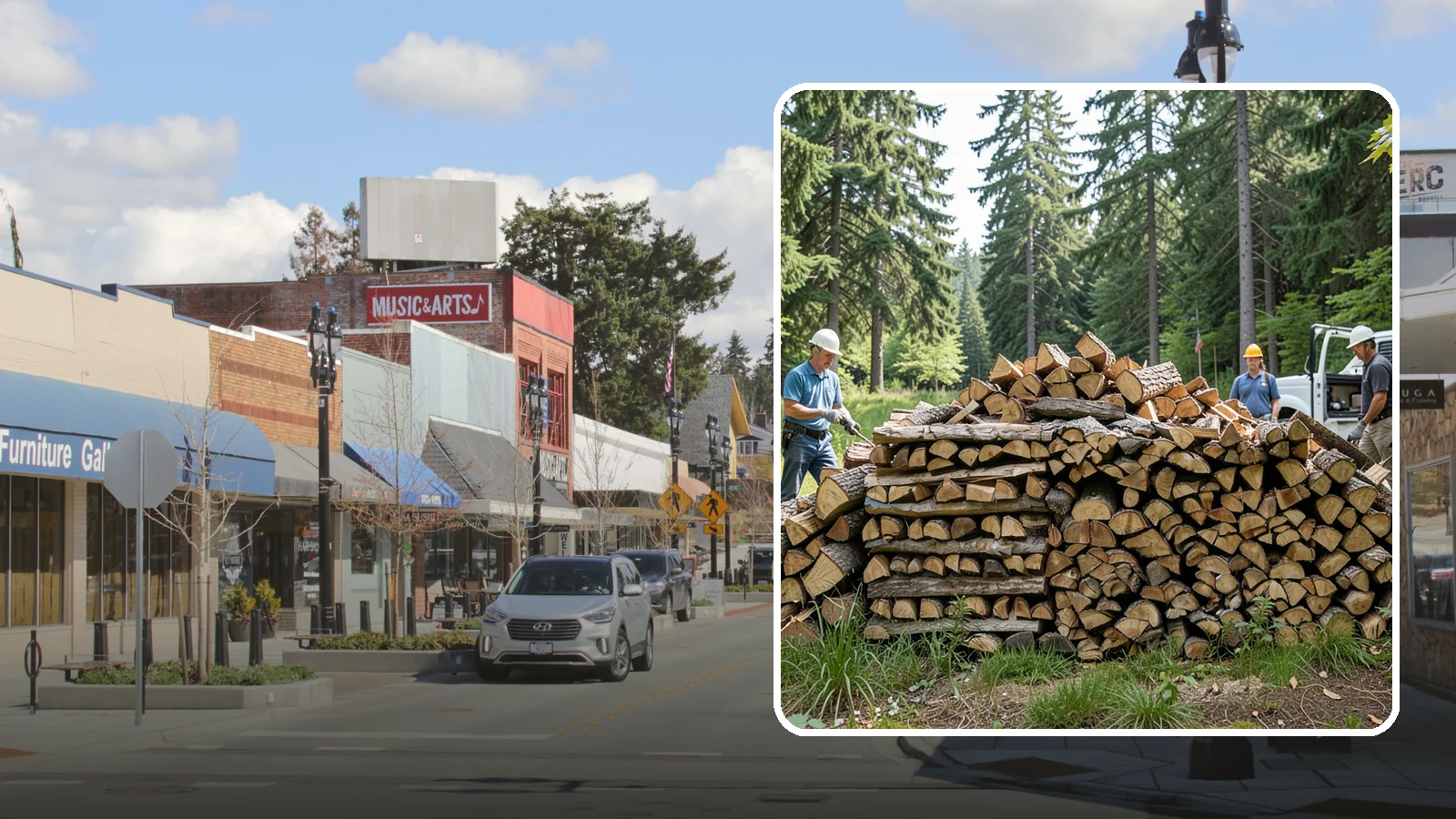 Bundle Firewood in Bothell, King County, WA - Convenient shrink-wrapped bundles of seasoned firewood sized for a single evening burn.