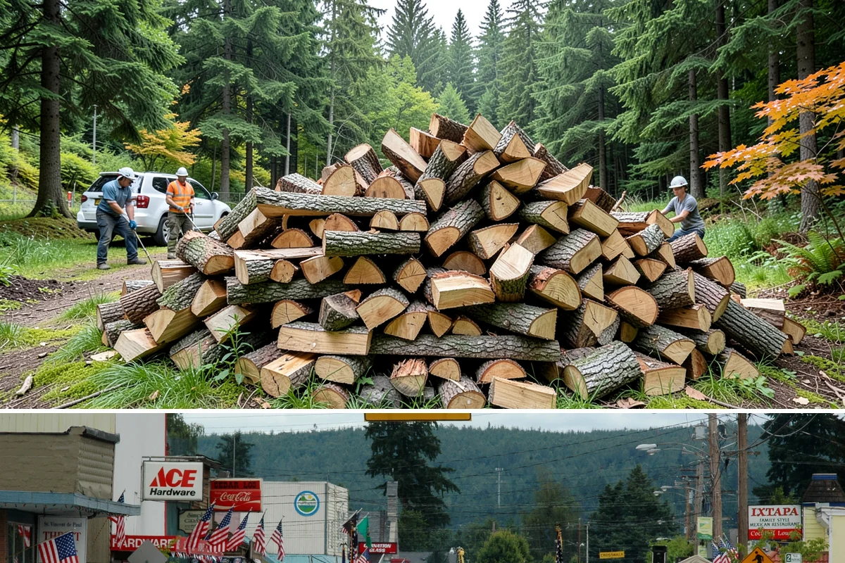 Bundle Firewood in Carnation, King County, WA - Bundles stay popular year-round but move fastest heading into the wet fall and winter burning months.
