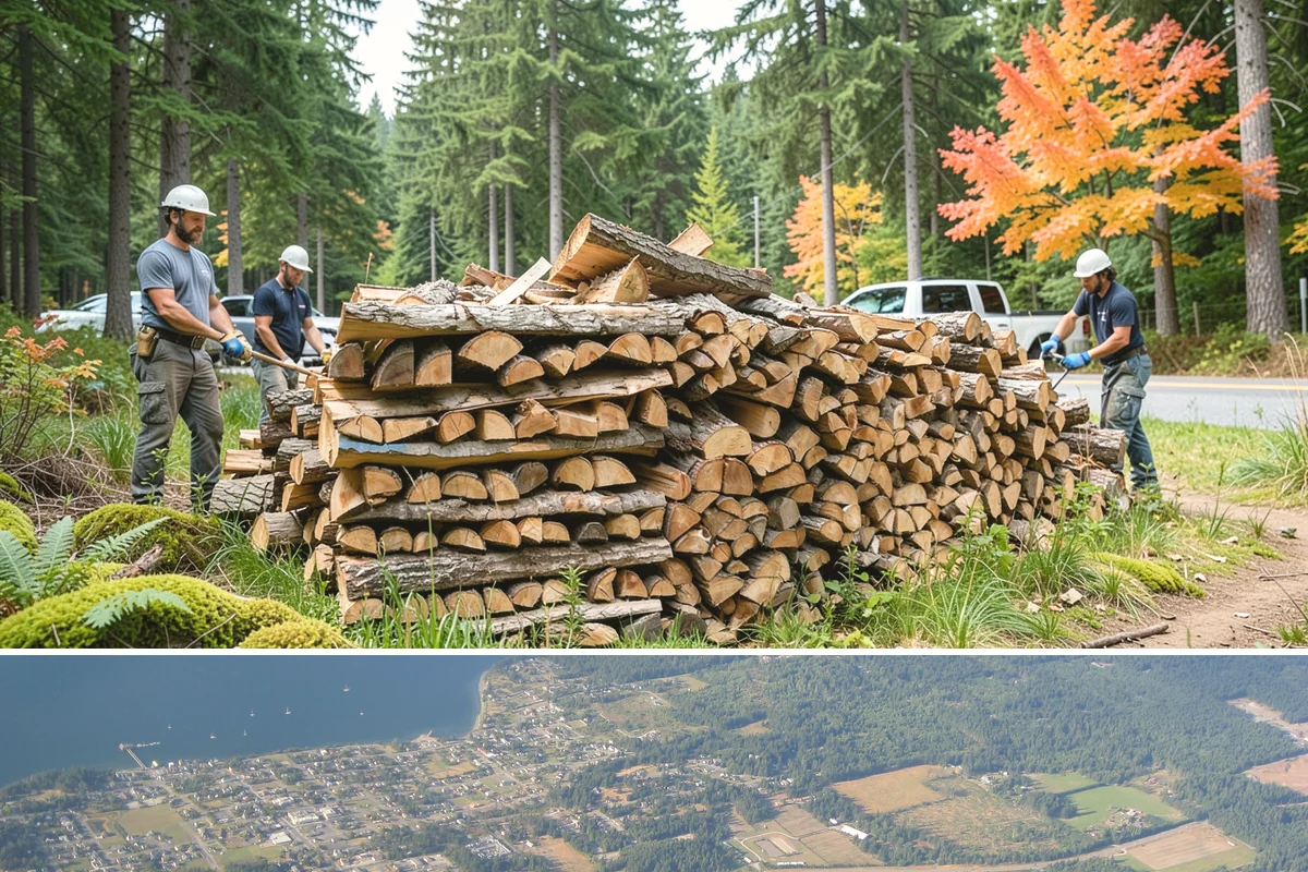 Bundle Firewood in Coupeville, Island County, WA - Bundles stay popular year-round but move fastest heading into the wet fall and winter burning months.