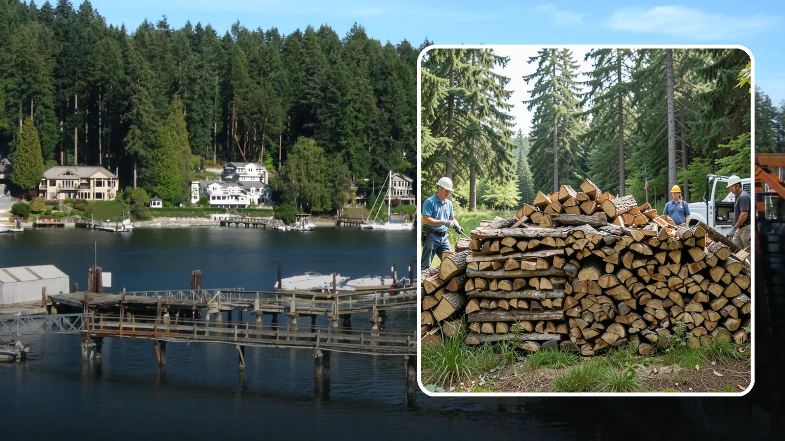 Bundle Firewood in Gig Harbor, Pierce County, WA - Convenient shrink-wrapped bundles of seasoned firewood sized for a single evening burn.