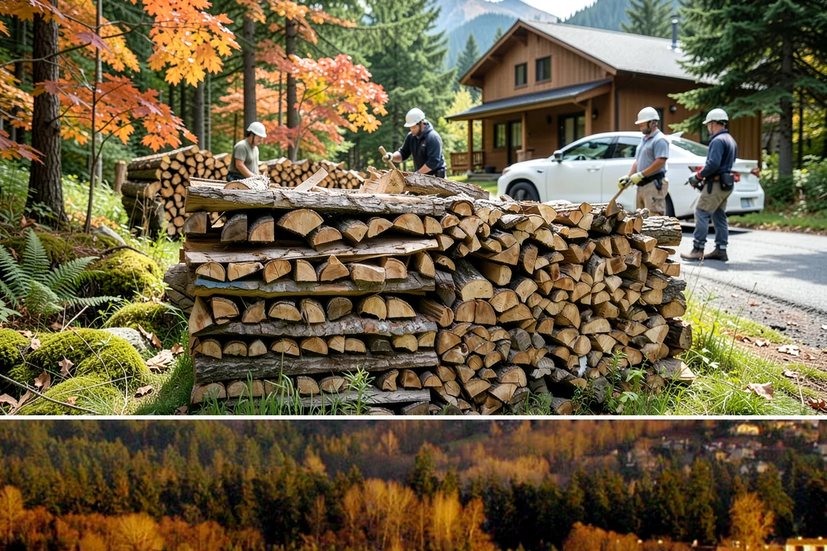 Bundle Firewood in Kenmore, King County, WA - Bundles stay popular year-round but move fastest heading into the wet fall and winter burning months.