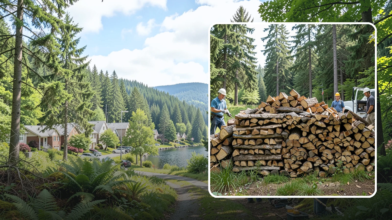 Bundle Firewood in Lake Forest Park, King County, WA - Convenient shrink-wrapped bundles of seasoned firewood sized for a single evening burn.