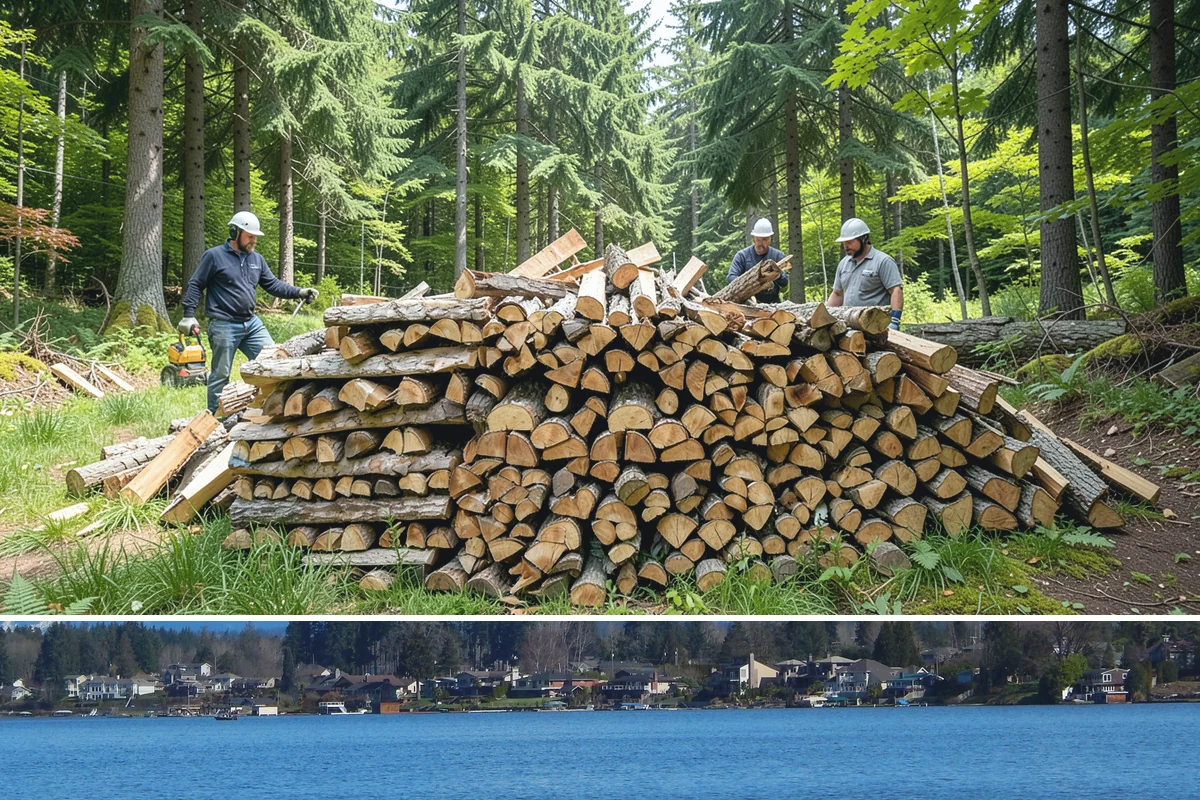 Bundle Firewood in Lake Stevens, Snohomish County, WA - Bundles stay popular year-round but move fastest heading into the wet fall and winter burning months.