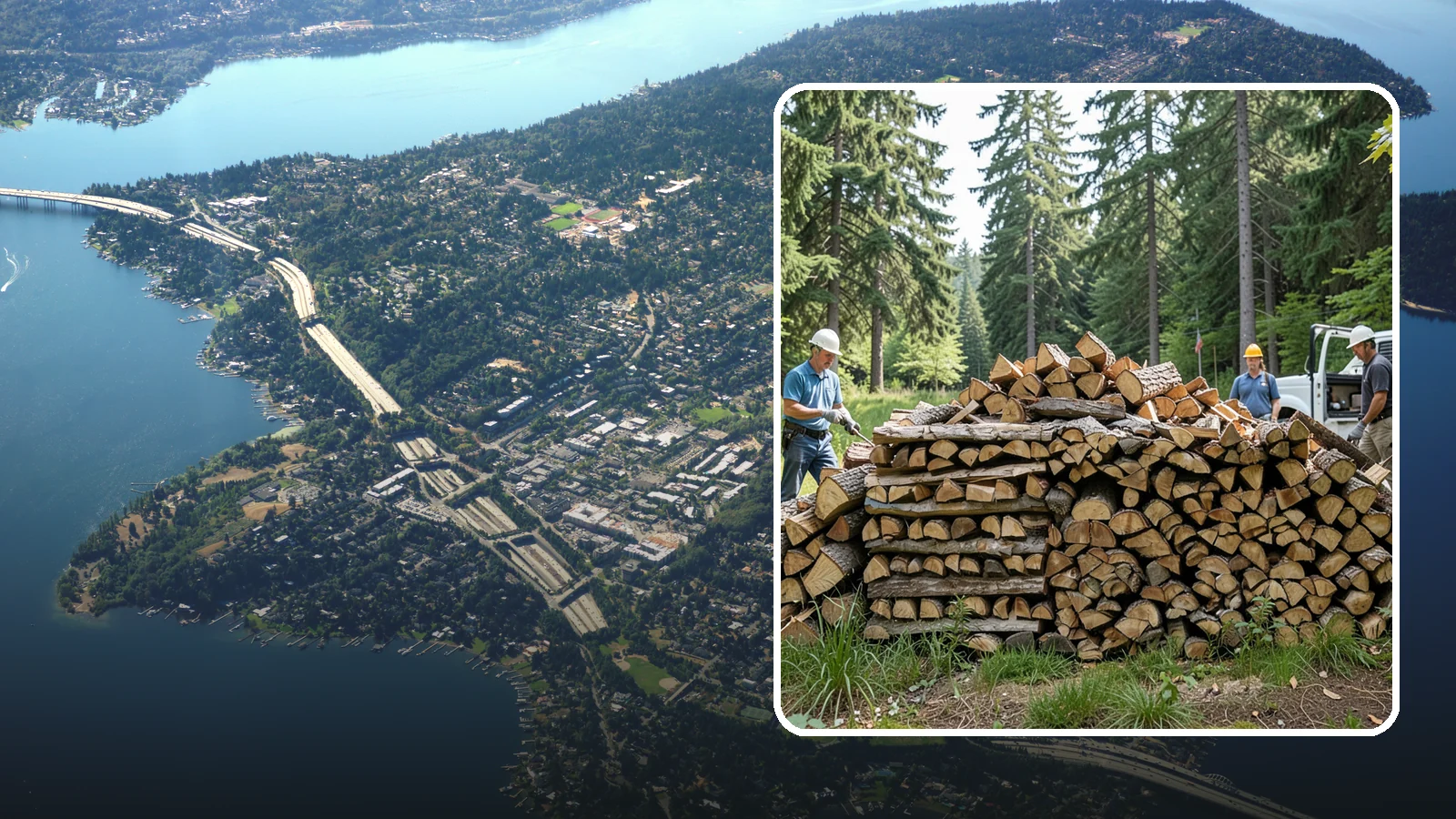 Bundle Firewood in Mercer Island, King County, WA - Convenient shrink-wrapped bundles of seasoned firewood sized for a single evening burn.