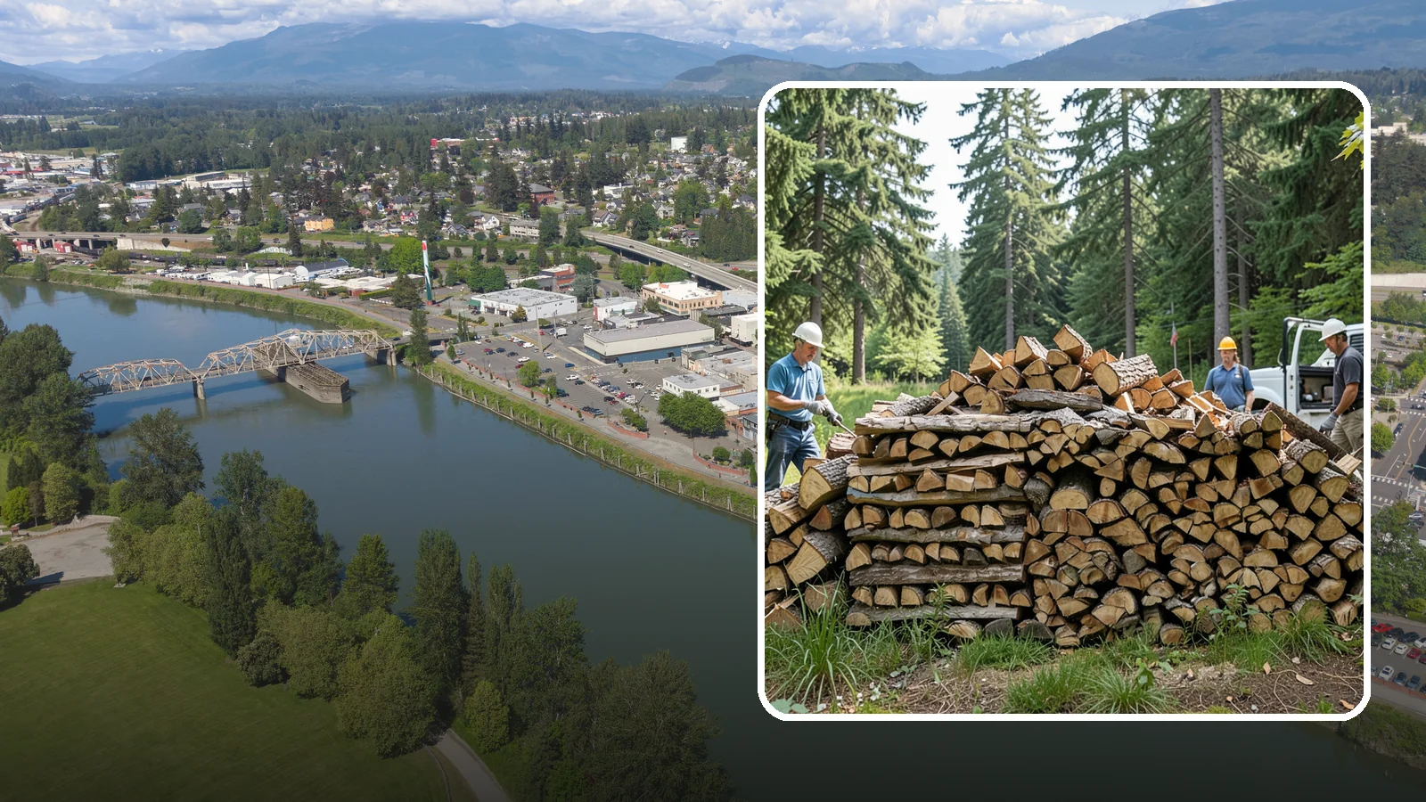 Bundle Firewood in Mount Vernon, Skagit County, WA - Convenient shrink-wrapped bundles of seasoned firewood sized for a single evening burn.