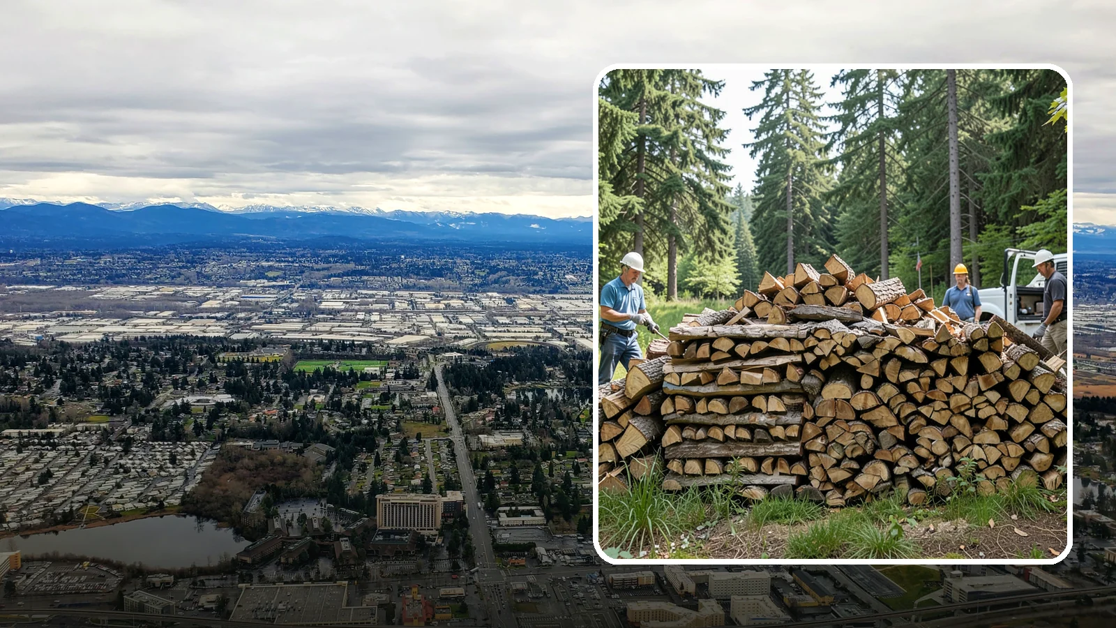 Bundle Firewood in SeaTac, WA - Convenient shrink-wrapped bundles of seasoned firewood sized for a single evening burn.