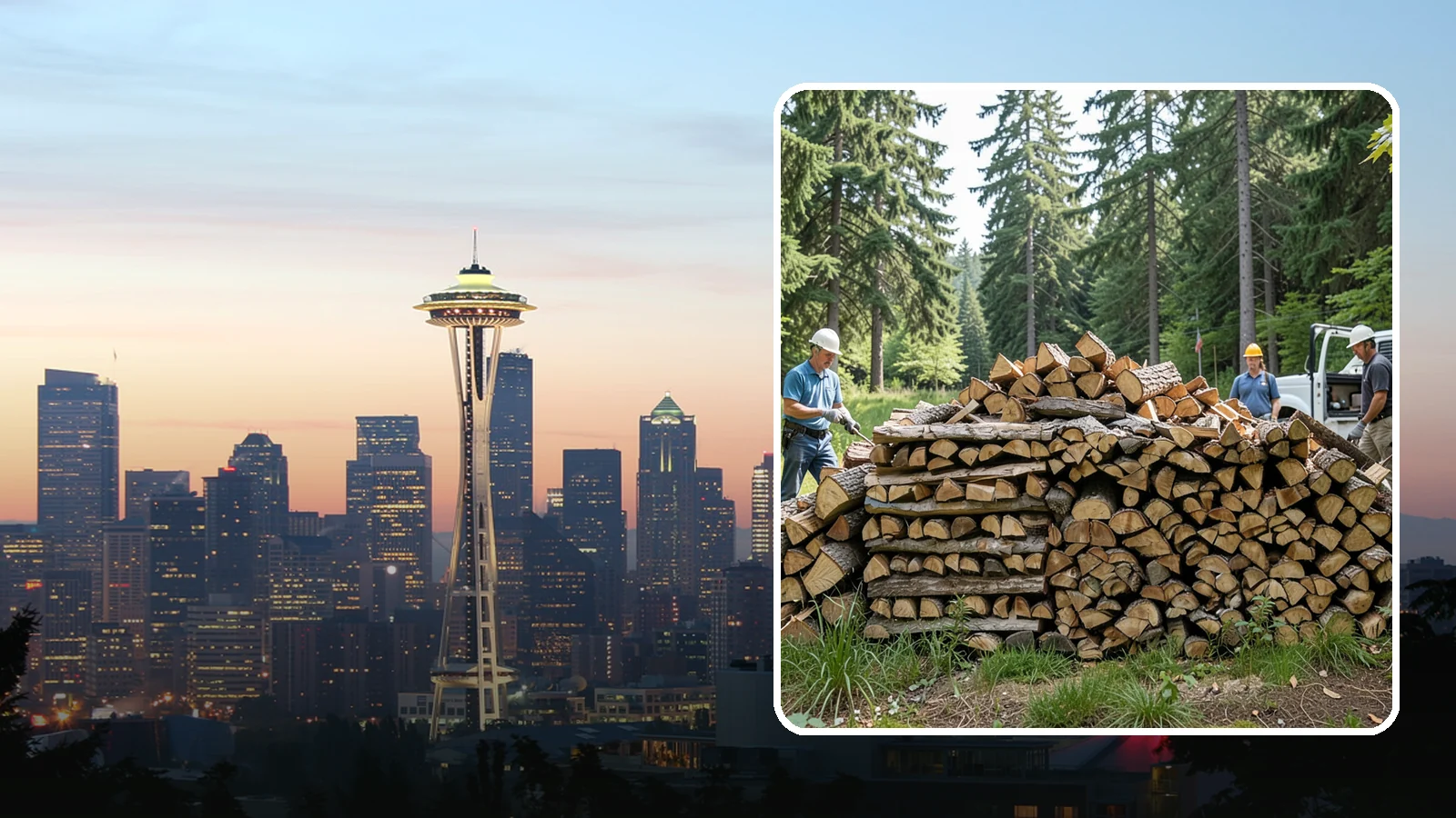 Bundle Firewood in Seattle, WA - Convenient shrink-wrapped bundles of seasoned firewood sized for a single evening burn.