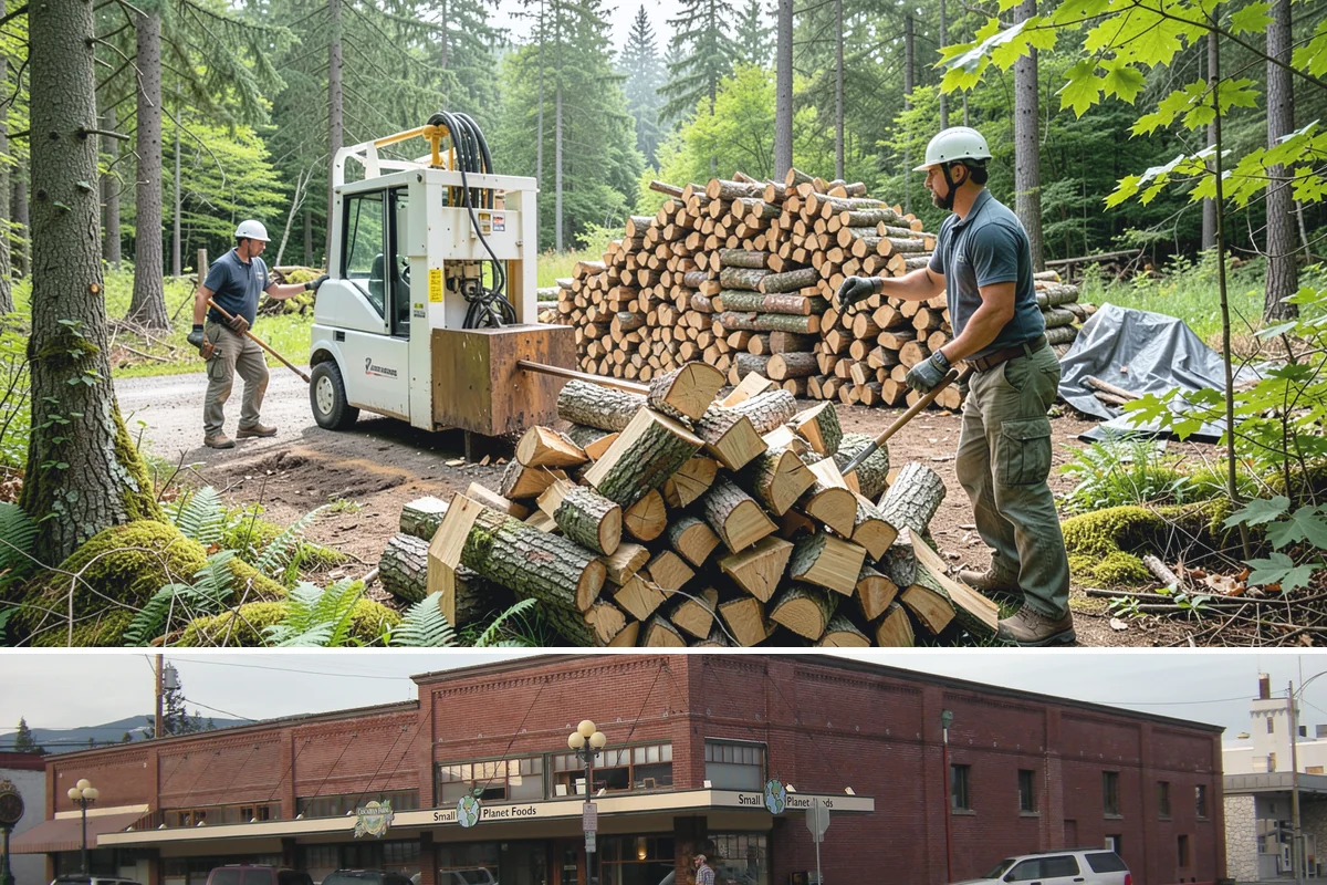 Bundle Firewood in Sedro-Woolley, Skagit County, WA - Bundles stay popular year-round but move fastest heading into the wet fall and winter burning months.