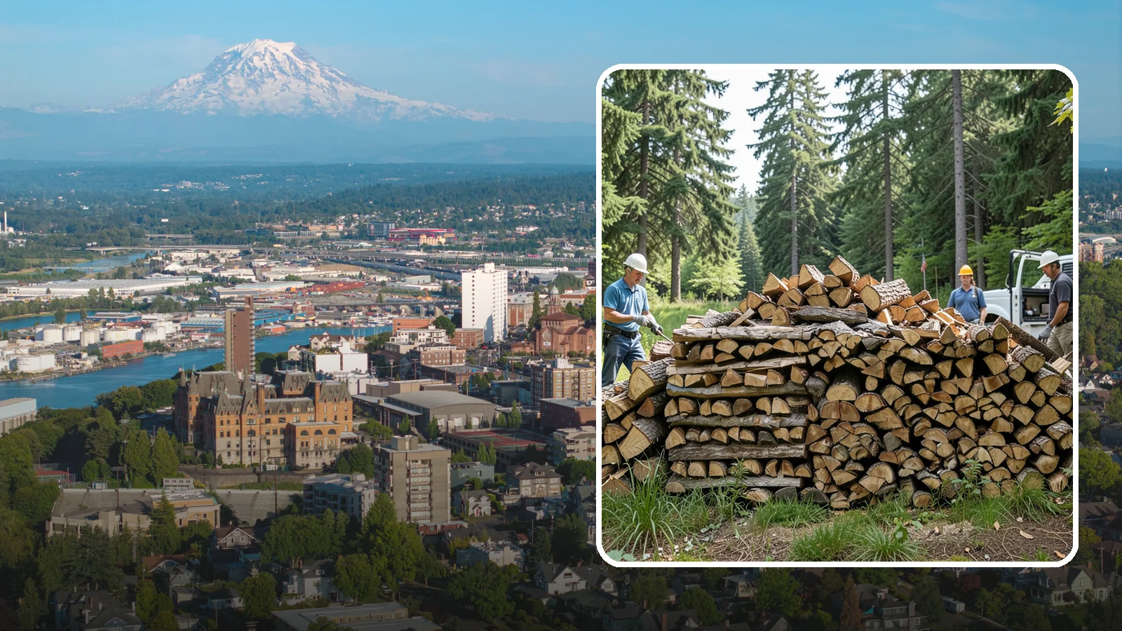 Bundle Firewood in Tacoma, Pierce County, WA - Convenient shrink-wrapped bundles of seasoned firewood sized for a single evening burn.