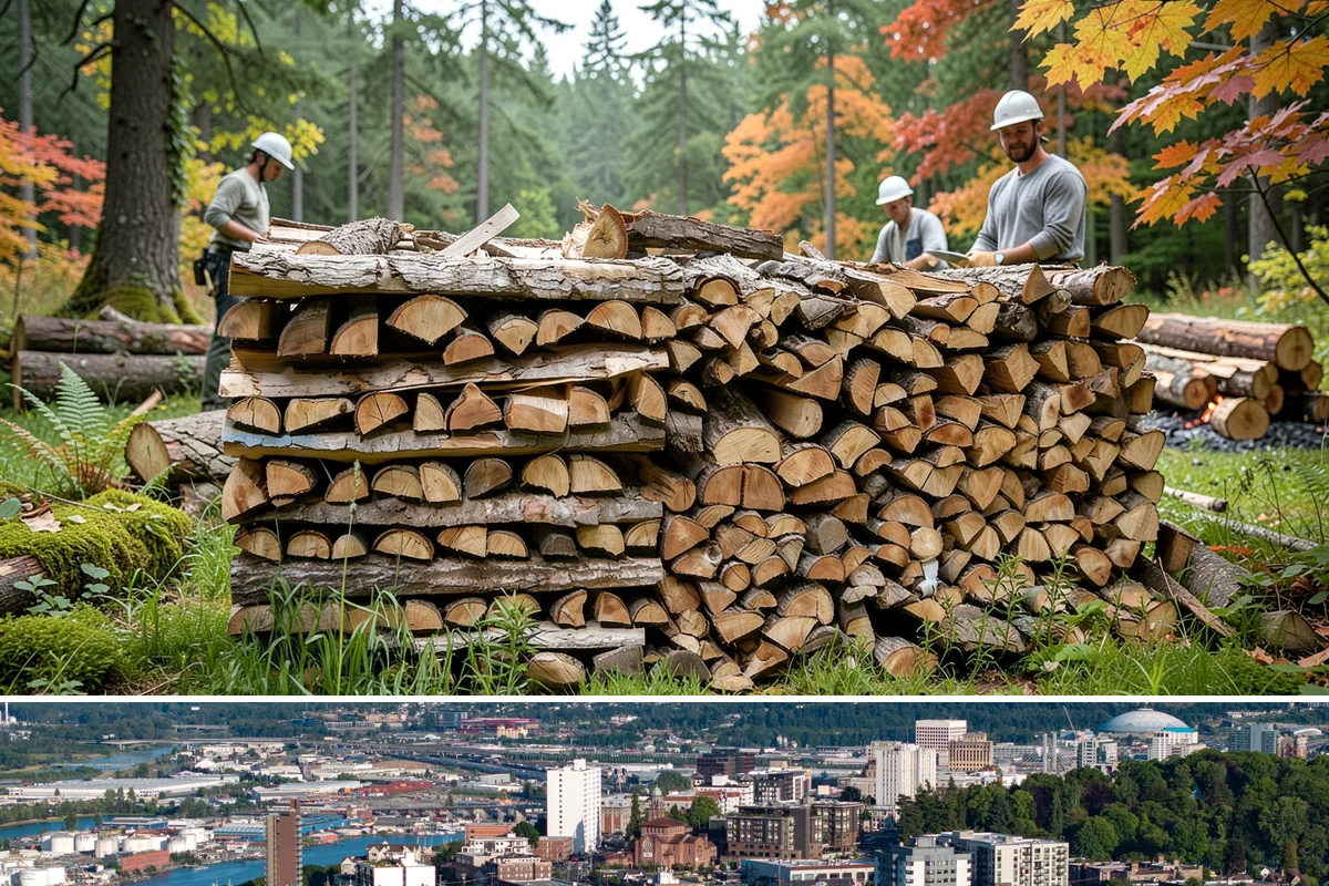 Bundle Firewood in Tacoma, Pierce County, WA - Bundles stay popular year-round but move fastest heading into the wet fall and winter burning months.