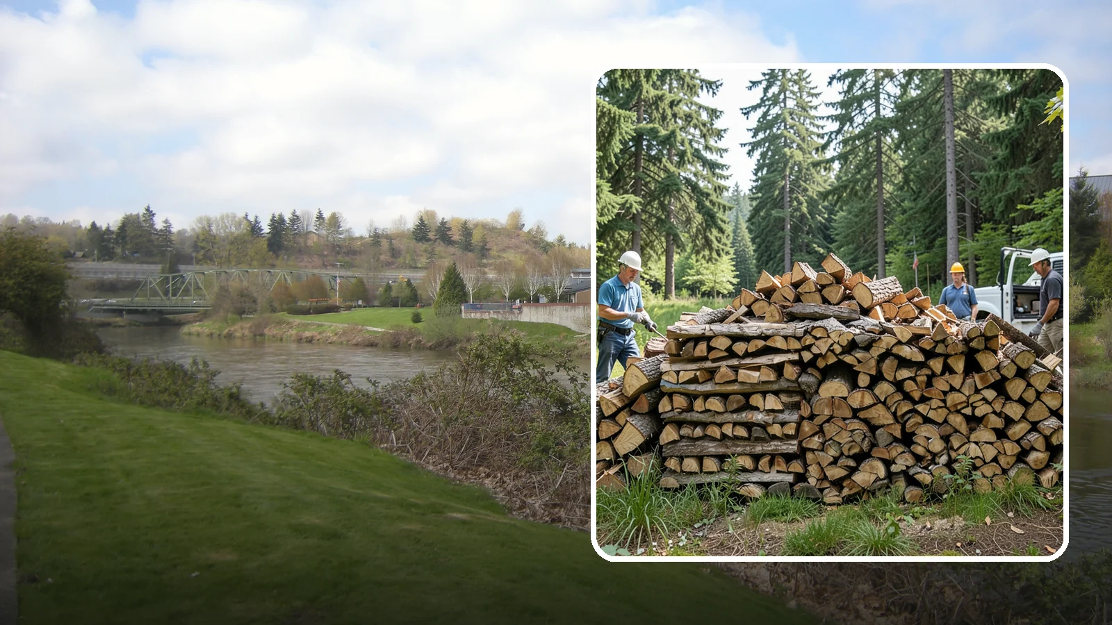 Bundle Firewood in Tukwila, King County, WA - Convenient shrink-wrapped bundles of seasoned firewood sized for a single evening burn.