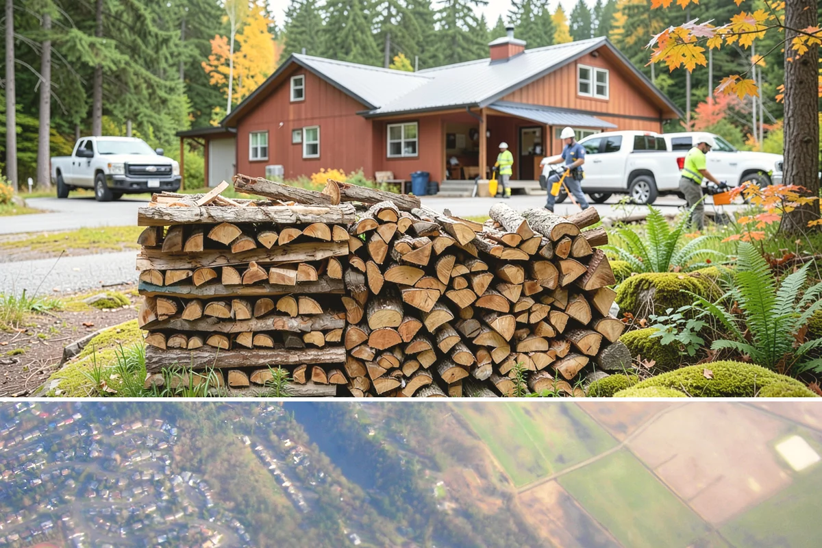 Cabin Firewood in Algona, King County, WA - Stock the cabin in late summer and fall so it is fuel-ready before the wet winter months arrive.