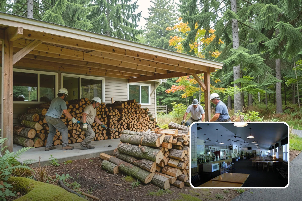 Cabin Firewood in Black Diamond, King County, WA - Delivered to remote and hard-to-reach properties
