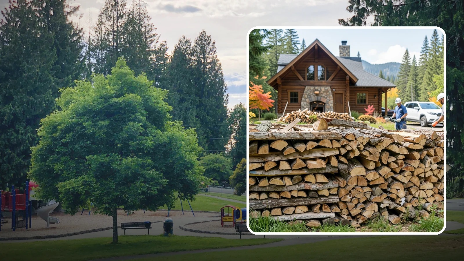 Cabin Firewood in Bonney Lake, Pierce County, WA - Dependable firewood delivery for cabins and rural retreats across the Pacific Northwest.