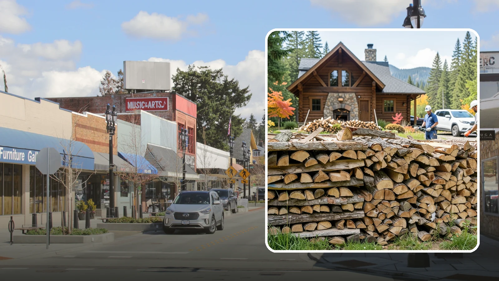 Cabin Firewood in Bothell, King County, WA - Dependable firewood delivery for cabins and rural retreats across the Pacific Northwest.