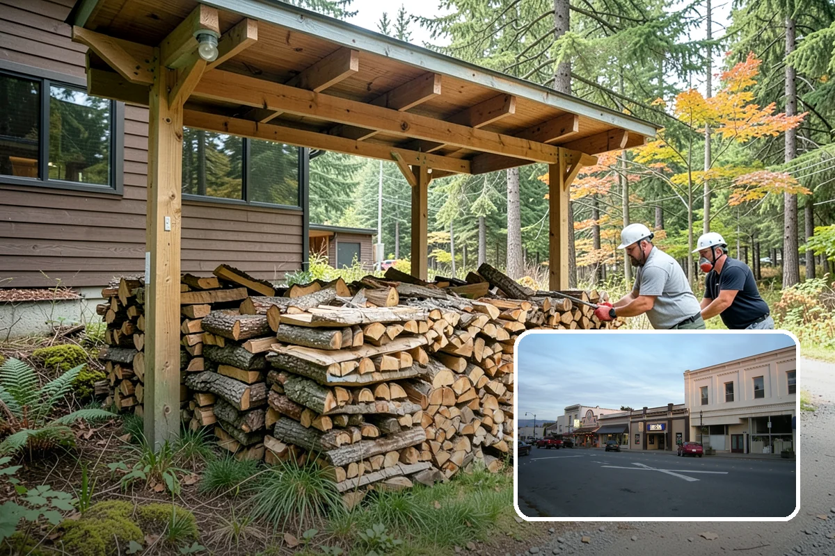 Cabin Firewood in Burlington, Skagit County, WA - Delivered to remote and hard-to-reach properties