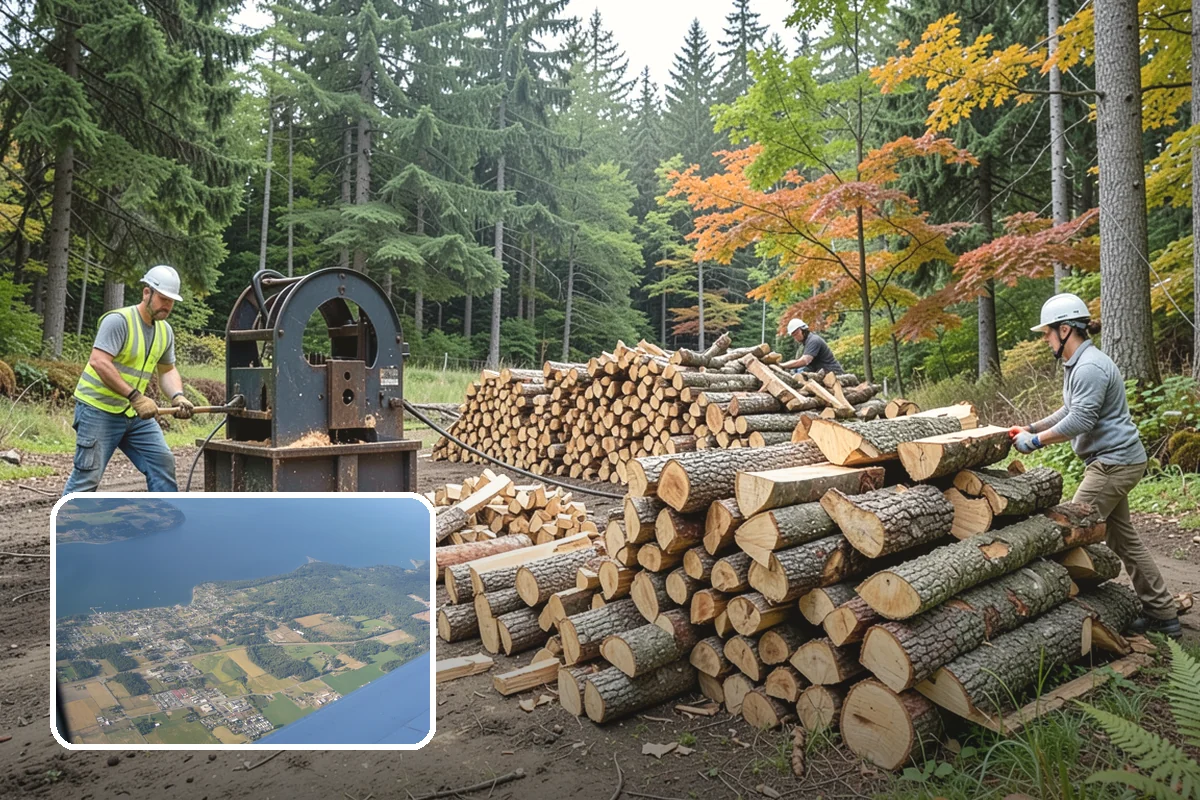 Cabin Firewood in Coupeville, Island County, WA - Delivered to remote and hard-to-reach properties