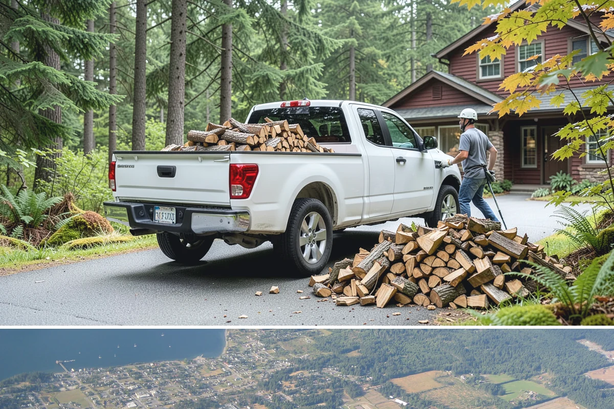Cabin Firewood in Coupeville, Island County, WA - Stock the cabin in late summer and fall so it is fuel-ready before the wet winter months arrive.