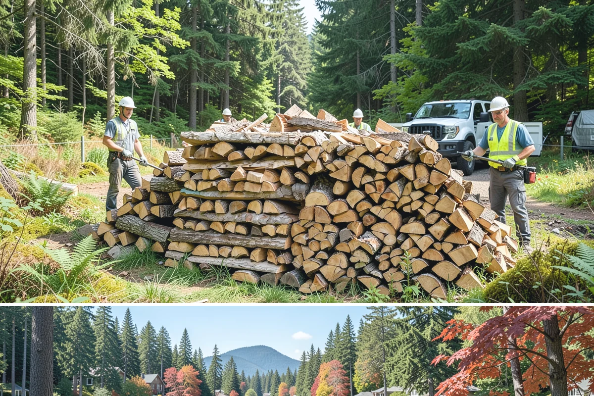 Cabin Firewood in Covington, King County, WA - Stock the cabin in late summer and fall so it is fuel-ready before the wet winter months arrive.