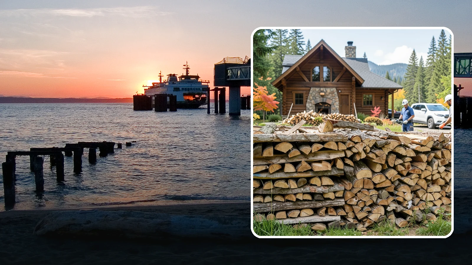 Cabin Firewood in Edmonds, Snohomish County, WA - Dependable firewood delivery for cabins and rural retreats across the Pacific Northwest.