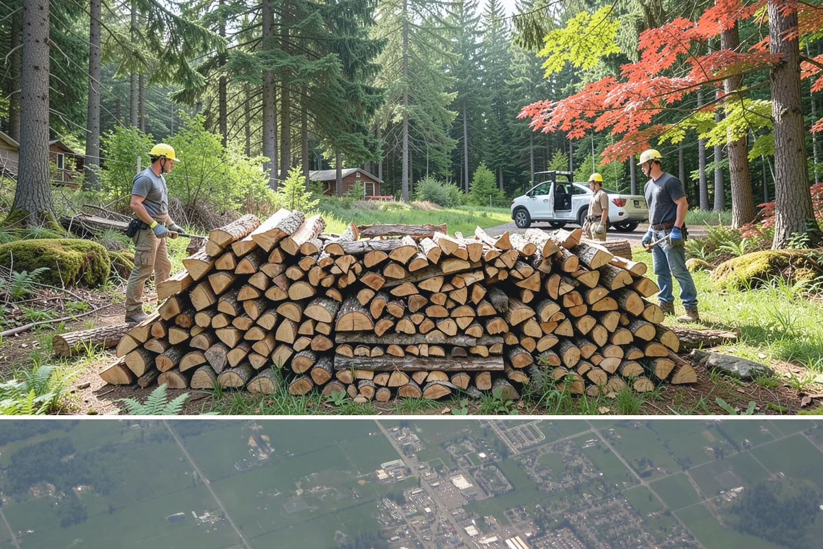 Cabin Firewood in Enumclaw, King County, WA - Stock the cabin in late summer and fall so it is fuel-ready before the wet winter months arrive.