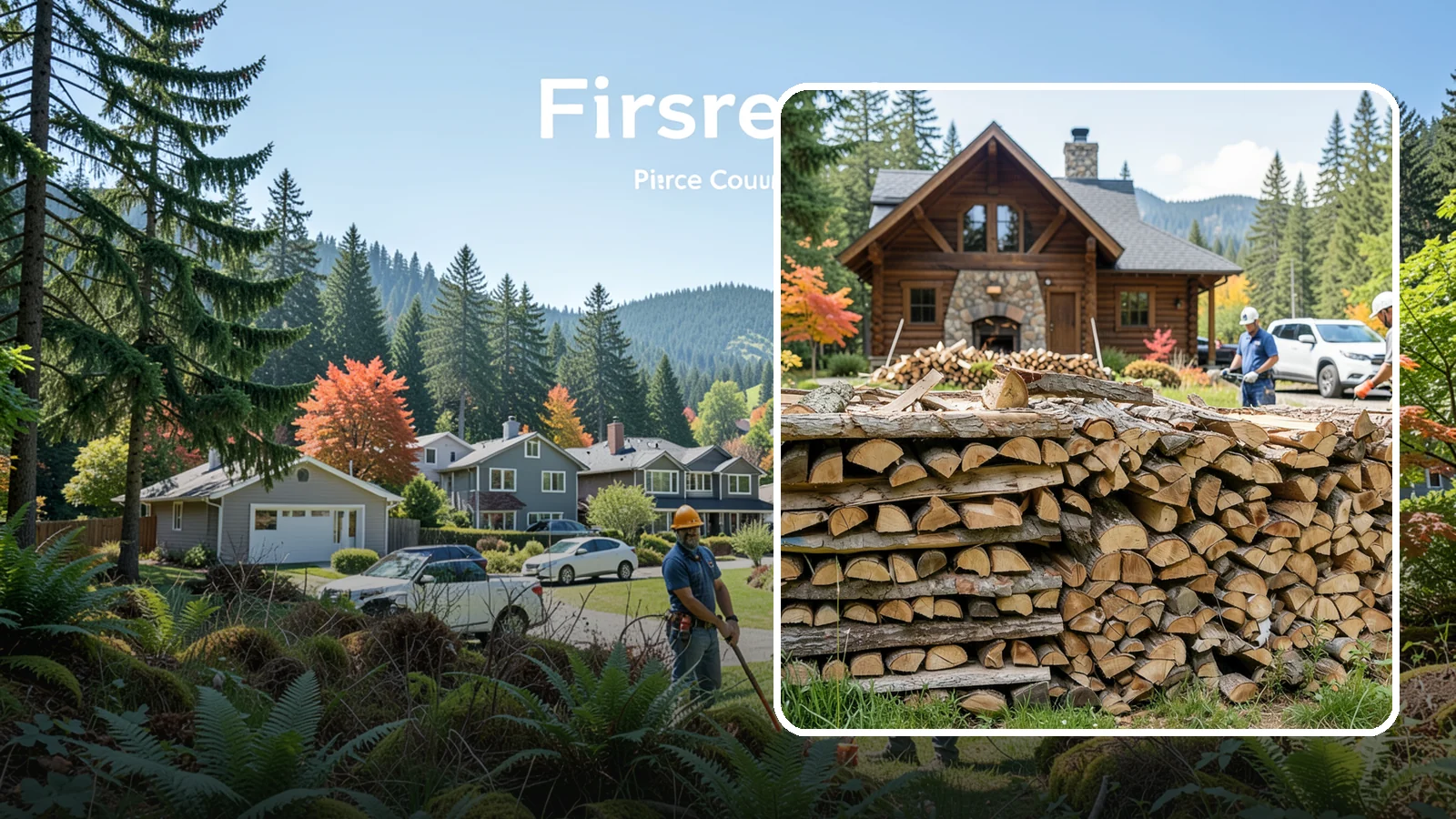 Cabin Firewood in Fircrest, Pierce County, WA - Dependable firewood delivery for cabins and rural retreats across the Pacific Northwest.
